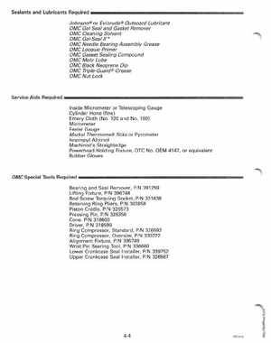 1996 Johnson/Evinrude Outboards 50 thru 70 3-Cylinder Service Manual, Page 145
