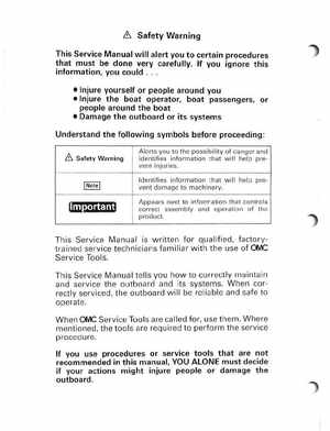 1996 Johnson/Evinrude Outboards 8 thru 15 Four-Stroke Service Manual, Page 2