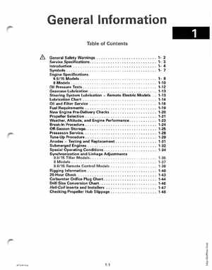 1996 Johnson/Evinrude Outboards 8 thru 15 Four-Stroke Service Manual, Page 7