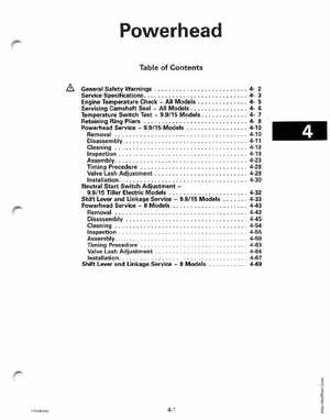 1996 Johnson/Evinrude Outboards 8 thru 15 Four-Stroke Service Manual, Page 115