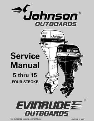 1997 "EU" Johnson Evinrude 5 thru 15 Four Stroke Service Manual, P/N 507262, Page 1