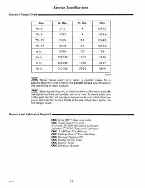 1997 Johnson Evinrude "EU" 125C, 130, 200, 225, 250 90 LV Service Manual, P/N 507269, Page 9