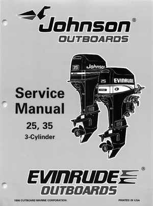 1997 Johnson/Evinrude EU 25, 35 HP 3-Cylinder outboards Service Manual, Page 1