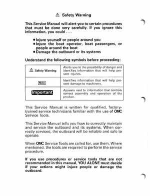 1997 Johnson/Evinrude EU 25, 35 HP 3-Cylinder outboards Service Manual, Page 2