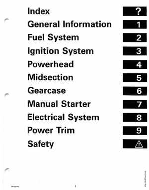 1997 Johnson/Evinrude EU 25, 35 HP 3-Cylinder outboards Service Manual, Page 3