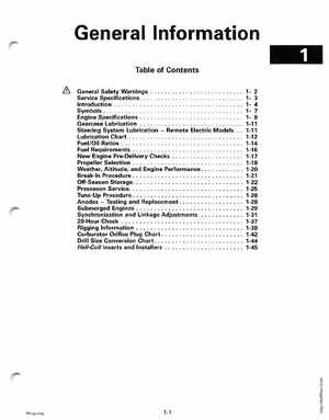 1997 Johnson/Evinrude EU 25, 35 HP 3-Cylinder outboards Service Manual, Page 7