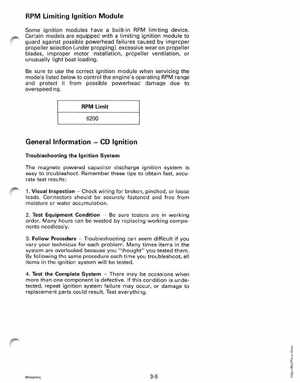 1997 Johnson/Evinrude EU 25, 35 HP 3-Cylinder outboards Service Manual, Page 98