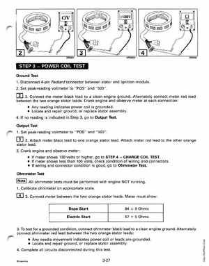 1997 Johnson/Evinrude EU 25, 35 HP 3-Cylinder outboards Service Manual, Page 116