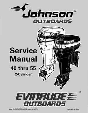 1997 Johnson Evinrude "EU" 40 thru 55 2-Cylinder Service Manual, P/N 507265, Page 1