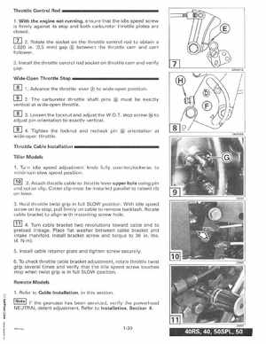 1997 Johnson Evinrude "EU" 40 thru 55 2-Cylinder Service Manual, P/N 507265, Page 45