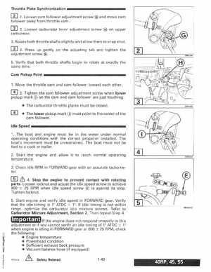 1997 Johnson Evinrude "EU" 40 thru 55 2-Cylinder Service Manual, P/N 507265, Page 49