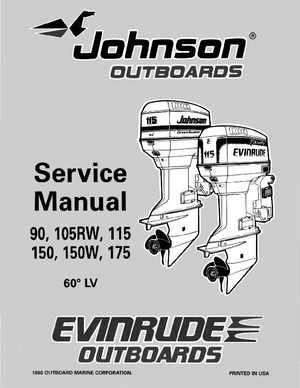 1997 Johnson Evinrude "EU" 90, 105RW, 115, 150, 150W, 175 60 LV Service Manual, P/N 507268, Page 1