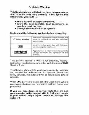 1997 Johnson Evinrude "EU" 90, 105RW, 115, 150, 150W, 175 60 LV Service Manual, P/N 507268, Page 2