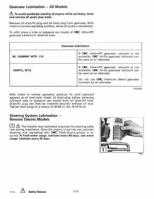 1997 Johnson Evinrude "EU" 90 thru 115 90 CV Service Manual, P/N 507267, Page 17