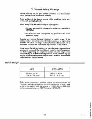 1997 Johnson Evinrude "EU" 90 thru 115 90 CV Service Manual, P/N 507267, Page 182