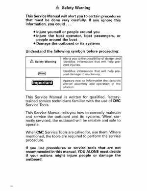 1997 Johnson Evinrude "EU" Accessories Service Manual, P/N 507270, Page 2