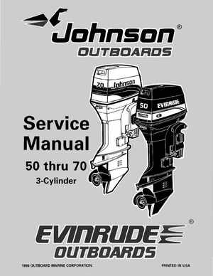 1997 Johnsoon Evinrude "EU" 50 thru 70 3-Cylinder Service Manual, P/N 507266, Page 1