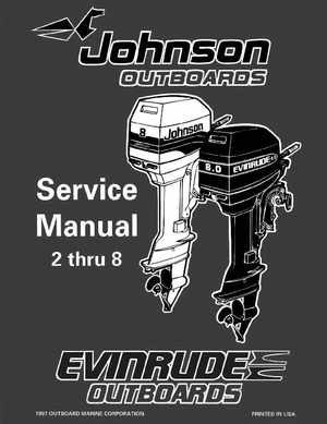 1998 Johnson Evinrude "EC" 2 thru 8 Service Manual, P/N 520202, Page 1