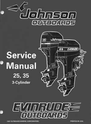 1998 Johnson Evinrude "EC" 25, 35 HP 3-Cylinder Outboards Service Manual, Page 1