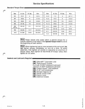 1998 Johnson Evinrude "EC" 25, 35 HP 3-Cylinder Outboards Service Manual, Page 9