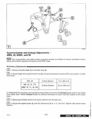 1998 Johnson Evinrude "EC" 40 thru 55 2-Cylinder Service Manual, P/N 520206, Page 43