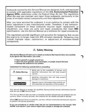 1998 Johnson Evinrude EC 5 thru 15 HP Four Stroke Service Manual, Page 2