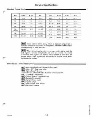 1998 Johnson Evinrude EC 5 thru 15 HP Four Stroke Service Manual, Page 9