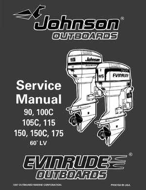 1998 Johnson Evinrude "EC" 90, 100C, 105C, 115, 150, 150C, 175 60 deg. LV Service Manual, P/N 520210, Page 1