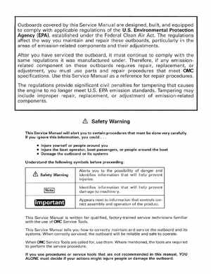 1998 Johnson Evinrude "EC" 90, 115 SPL Service Manual, P/N 520209, Page 2