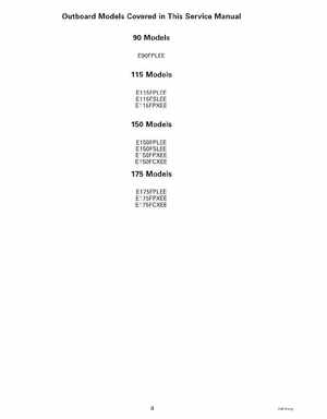1999 "EE" 90, 115 FFI, 150, 175 V4, V6 FFI Outboards Service Manual, P/N 787024, Page 6