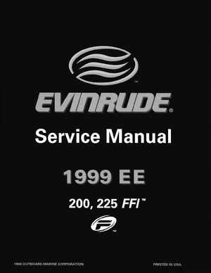 1999 "EE" Evinrude 200, 225 V6 FFI Outboards Service Manual, P/N 787025, Page 1