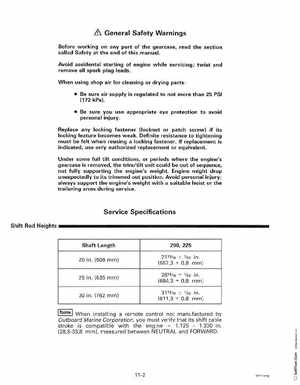 1999 "EE" Evinrude 200, 225 V6 FFI Outboards Service Manual, P/N 787025, Page 199