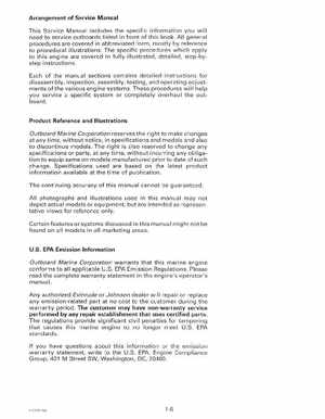 1999 "EE" Evinrude 5 thru 15 4-Stroke Service Manual, P/N 787022, Page 11