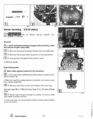 1999 "EE" Evinrude 5 thru 15 4-Stroke Service Manual, P/N 787022, Page 276