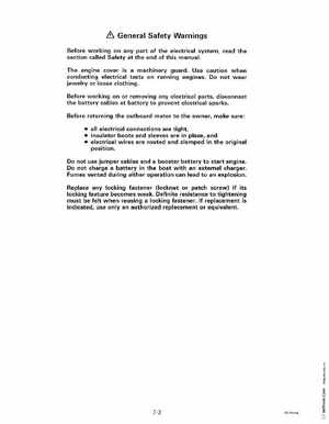 1999 "EE" Evinrude 70HP 4-Stroke Service Manual, P/N 787023, Page 89