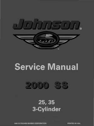 2000 Johnson/Evinrude SS 25, 35 3-Cylinder outboards Service Manual, Page 1