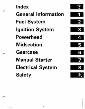 2000 Johnson/Evinrude SS 25, 35 3-Cylinder outboards Service Manual, Page 3