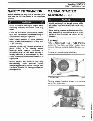 2002/2003 Johnson SN/ST 2 Stroke 3.5, 6 8 HP Outboards Service Manual, PN 5005466, Page 102