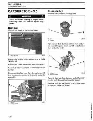 2002/2003 Johnson SN/ST 2 Stroke 3.5, 6 8 HP Outboards Service Manual, PN 5005466, Page 121