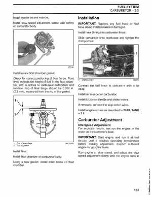 2002/2003 Johnson SN/ST 2 Stroke 3.5, 6 8 HP Outboards Service Manual, PN 5005466, Page 124