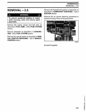 2002/2003 Johnson SN/ST 2 Stroke 3.5, 6 8 HP Outboards Service Manual, PN 5005466, Page 140