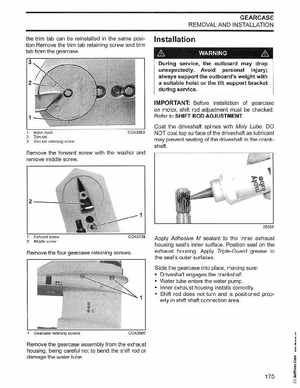 2003 Johnson ST 55 HP WRL 2 Stroke Commercial Service Manual, PN 5005483, Page 176