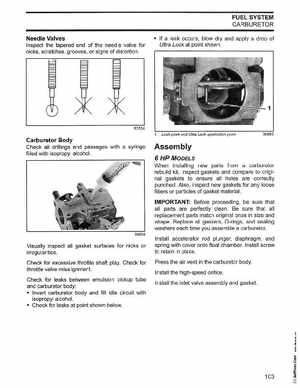 2003 Johnson ST 6/8 HP 4 Stroke Outboards Service Manual, PN 5005471, Page 104