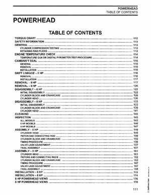 2003 Johnson ST 6/8 HP 4 Stroke Outboards Service Manual, PN 5005471, Page 112