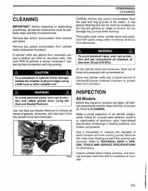2003 Johnson ST 6/8 HP 4 Stroke Outboards Service Manual, PN 5005471, Page 144