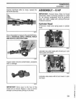 2003 Johnson ST 6/8 HP 4 Stroke Outboards Service Manual, PN 5005471, Page 150