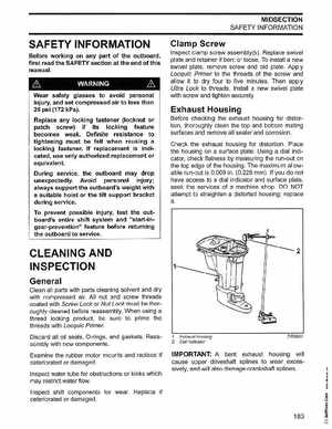 2003 Johnson ST 6/8 HP 4 Stroke Outboards Service Manual, PN 5005471, Page 184