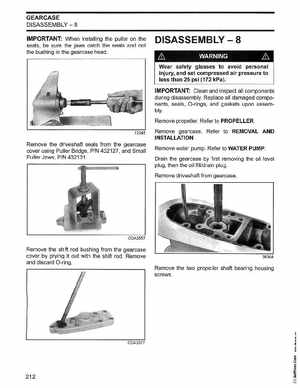 2003 Johnson ST 6/8 HP 4 Stroke Outboards Service Manual, PN 5005471, Page 213