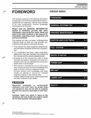2003 ST 4 Stroke 9.9/15HP Johnson outboards Service Manual, Page 2