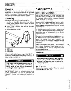 2004 SR Johnson 2 Stroke 9.9, 15, 25, 30 HP Outboards Service Manual, Page 151